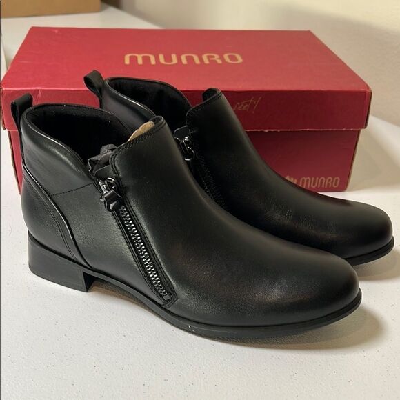 Munro  Boots Neko Black Tumbled Shoes - Picture 1 of 8